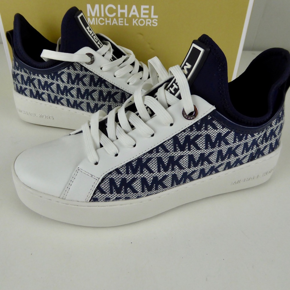 Michael Kors Ace Logo Textile Platform Sneakers MK
